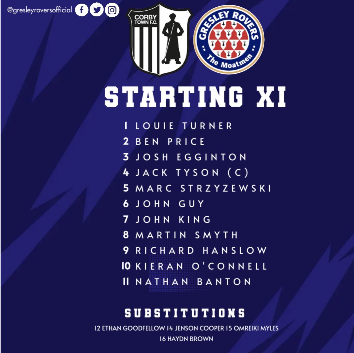 🔴🔴 STARTING LINE UP This is how we line up for our final game of the season. #GRFC