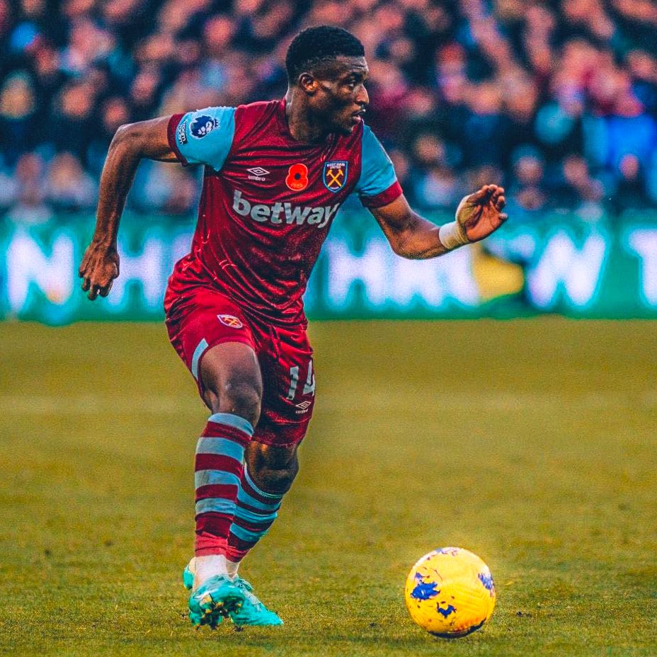 eurofootcom's tweet image. 🇬🇭💨 Mohammed Kudus is the first player in Europe's top 5 leagues to complete 100 take ons this season! (@livescore)