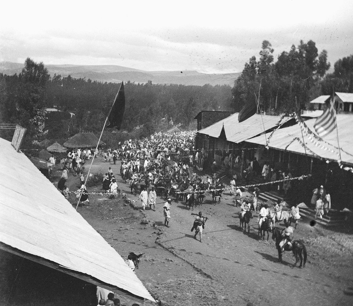 Celebrating the victory of The Battle of Segele in Addis Ababa, November 1916