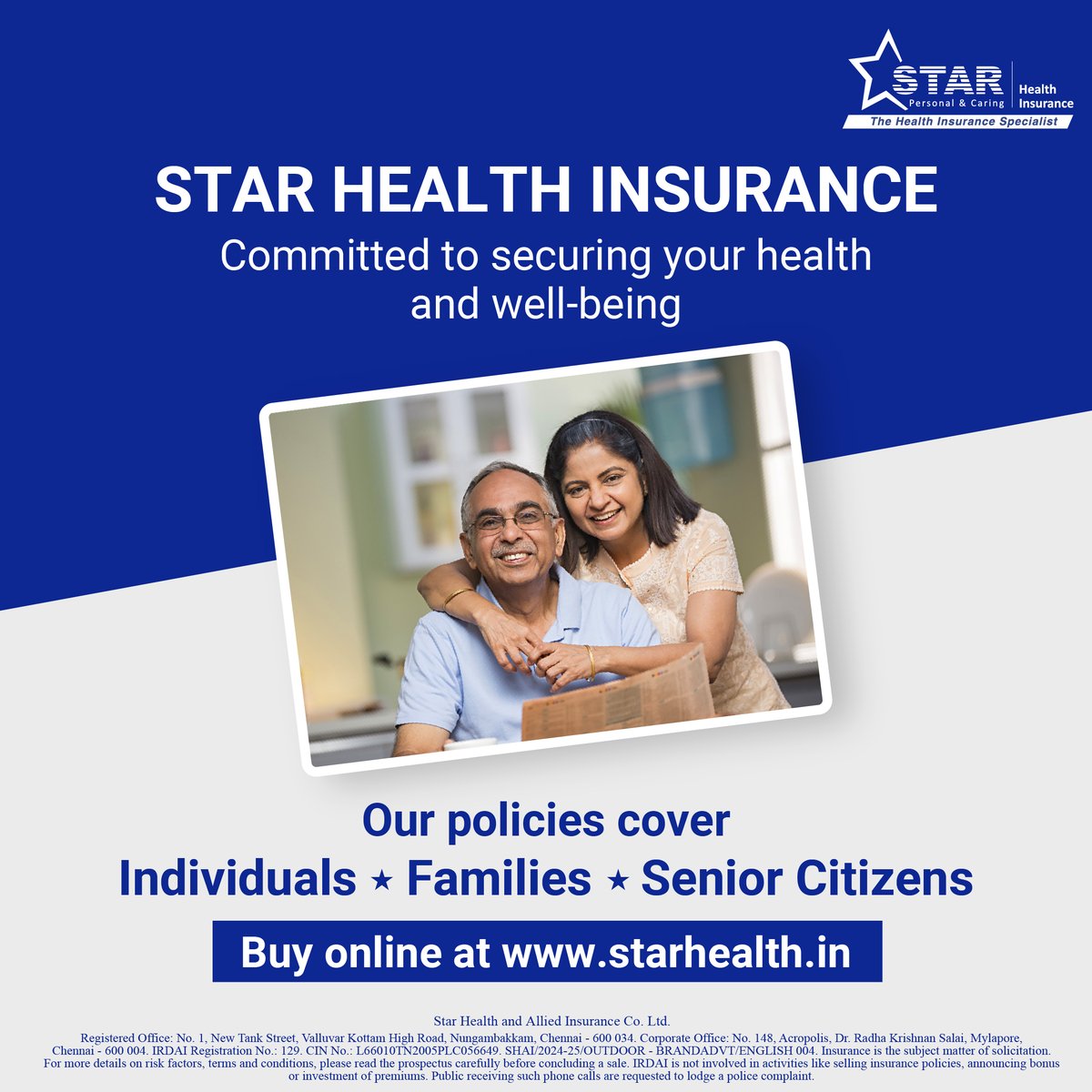 Life's precious moments are best shared in good health. Insure with STAR Health for a secure future!

#starhealth #starhealthinsurance #healthinsurance