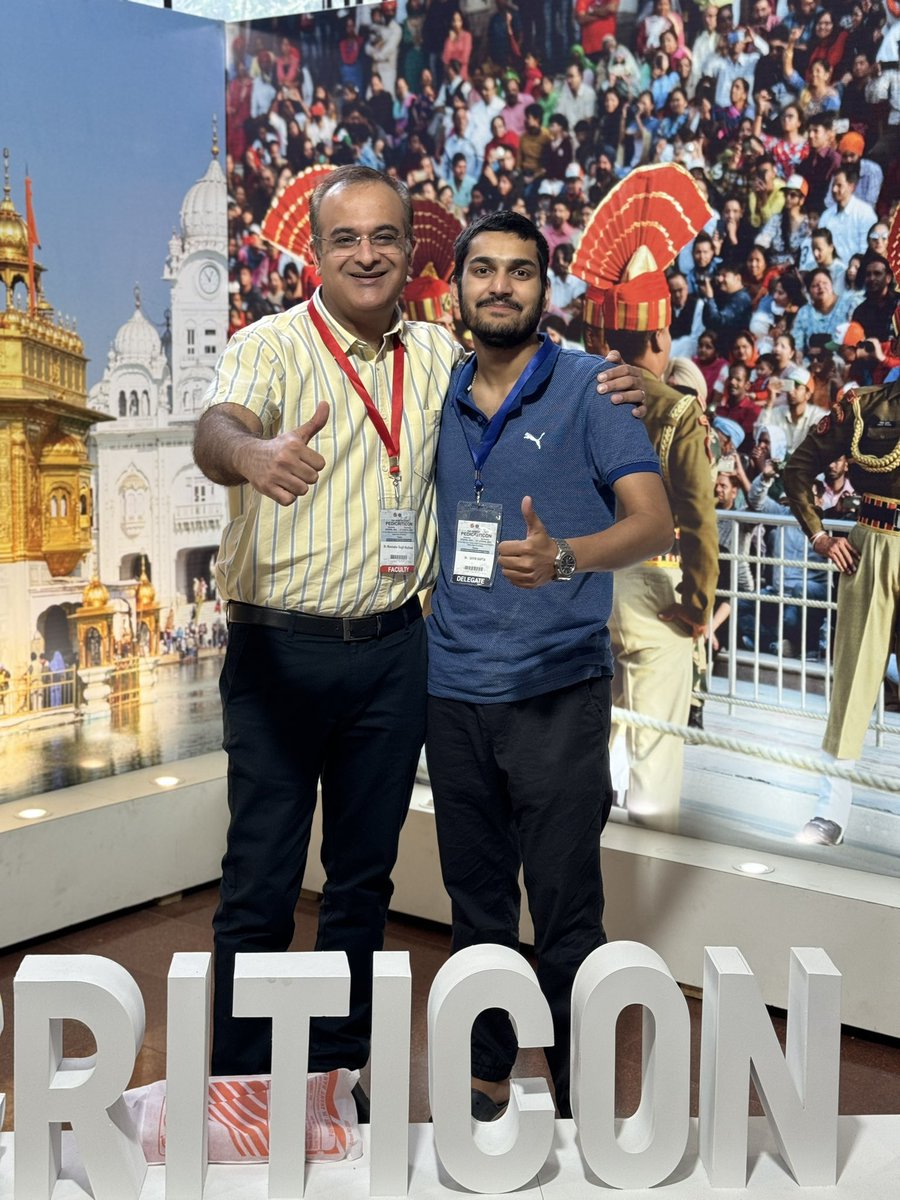 From being a critically sick 15 y/o patient in your ICU @medanta - to attending the same pedicriticon conference 12 years later. Life has changed. Thank you sir @Maninder_picu for saving my life and giving me a purpose - becoming a paediatrician. -#picusurvivor #MedTwitter