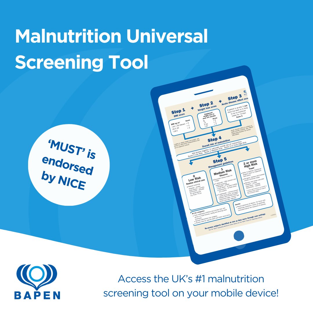 The 'Malnutrition Universal Screening Tool' is NICE recommended and, we believe, should be used for routine screening in all health and social care settings. There’s a reason why it’s the most commonly used screening tool in the UK. Find out more: bit.ly/2IV4AMY