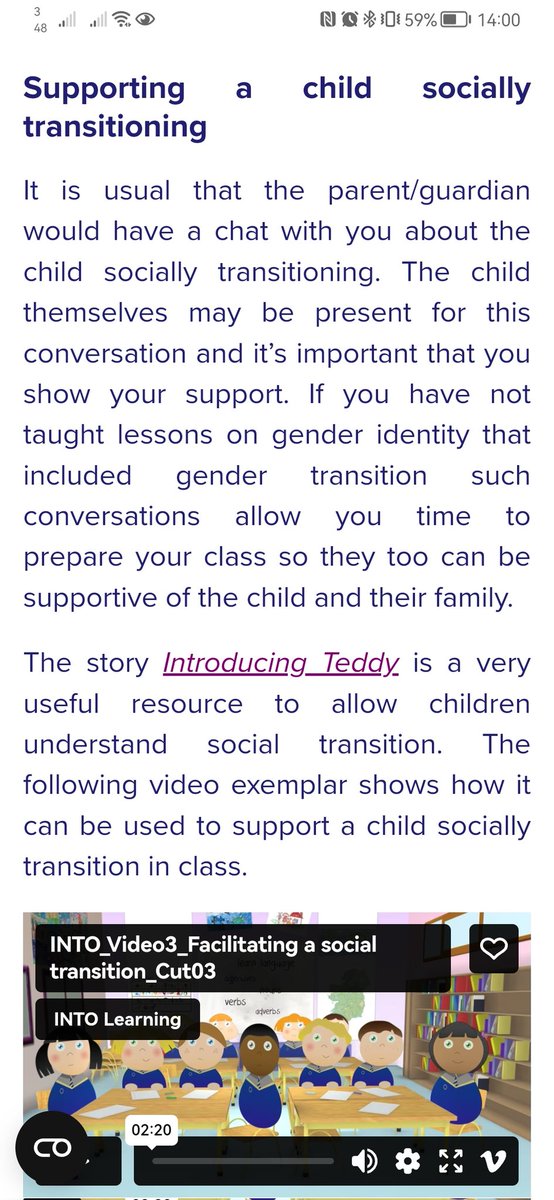 This video is still available on the @INTOnews website.
'Supporting a child socially transitioning'

This is reckless in light of the recent Cass Report & given that other countries are moving away from gender affirmation when children present with gender dysphoria
#LetKidsBeKids
