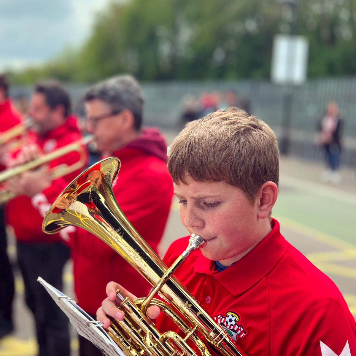 Got the nippers leading the band today! Saint Brass academy. 👌 #saintsfc #southampton #efl #music #soton #drums #brass #band #saxophone #trombone #trumpet