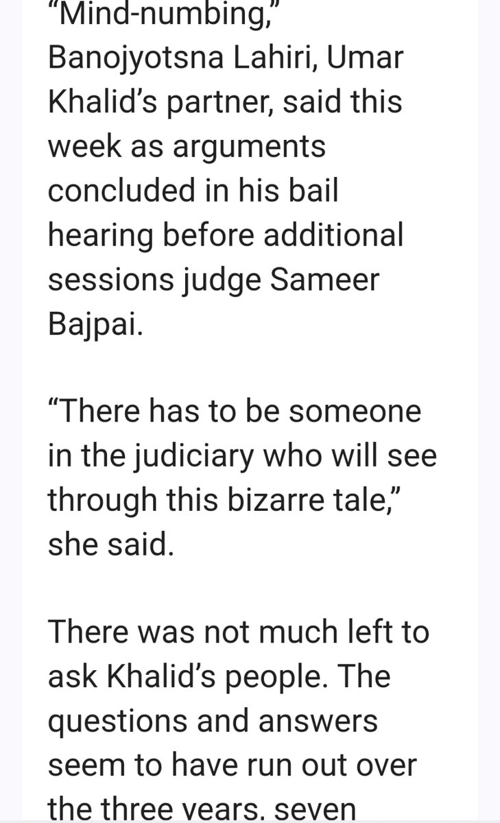 The Govt in #UmarKhalid's case appeared to suggest outsize influence if he was given bail But interest is limited, 3 yrs, 7 months after his arrest: mainstream media & the public have long moved on @betwasharma's edit note this week Subscribe to read: article-14.com/subscribe