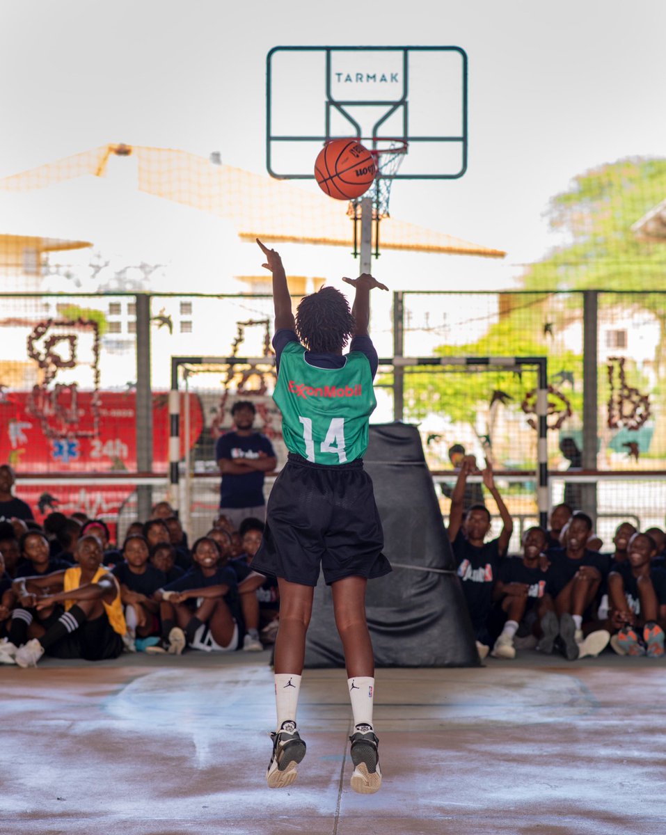 Our partnership with #ExxonMobil continues, as we launch the Jr. NBA League in Mozambique 🇲🇿 Keeping the ball rolling for kids to experience the joy of basketball! 🏀 #NBAAfrica
