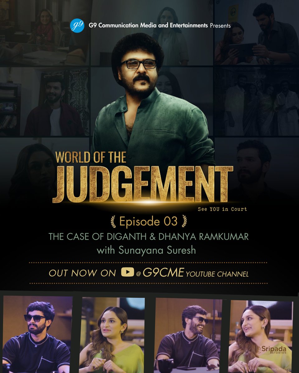 Watch the World of The Judgement Episode-03👨‍⚖️📷. Only on G9 CME YouTube Channel Out Now👆 Click Here: youtu.be/PAusaTB6aso . Feat: @diganthmanchale & @DhanyaRamkumar with @sunayanasuresh . Stay Tuned and Subscribe for more #TheJudgement official updates