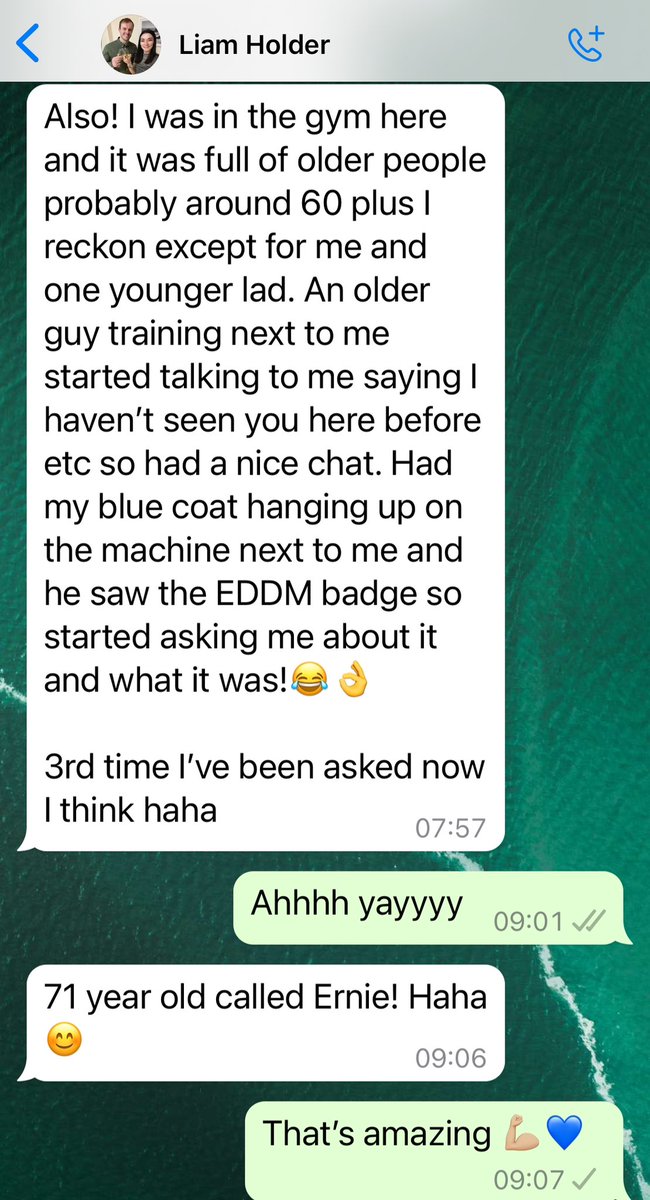 @coachliamholder’s #EDDM badge is sparking discussion around activity and mobility in hospital again … this time with 71 year old Ernie in Tewksbury whilst he’s on a camping trip! Thanks for getting the message out there beyond the NHS! 👏🏼 #EatDrinkDressMove