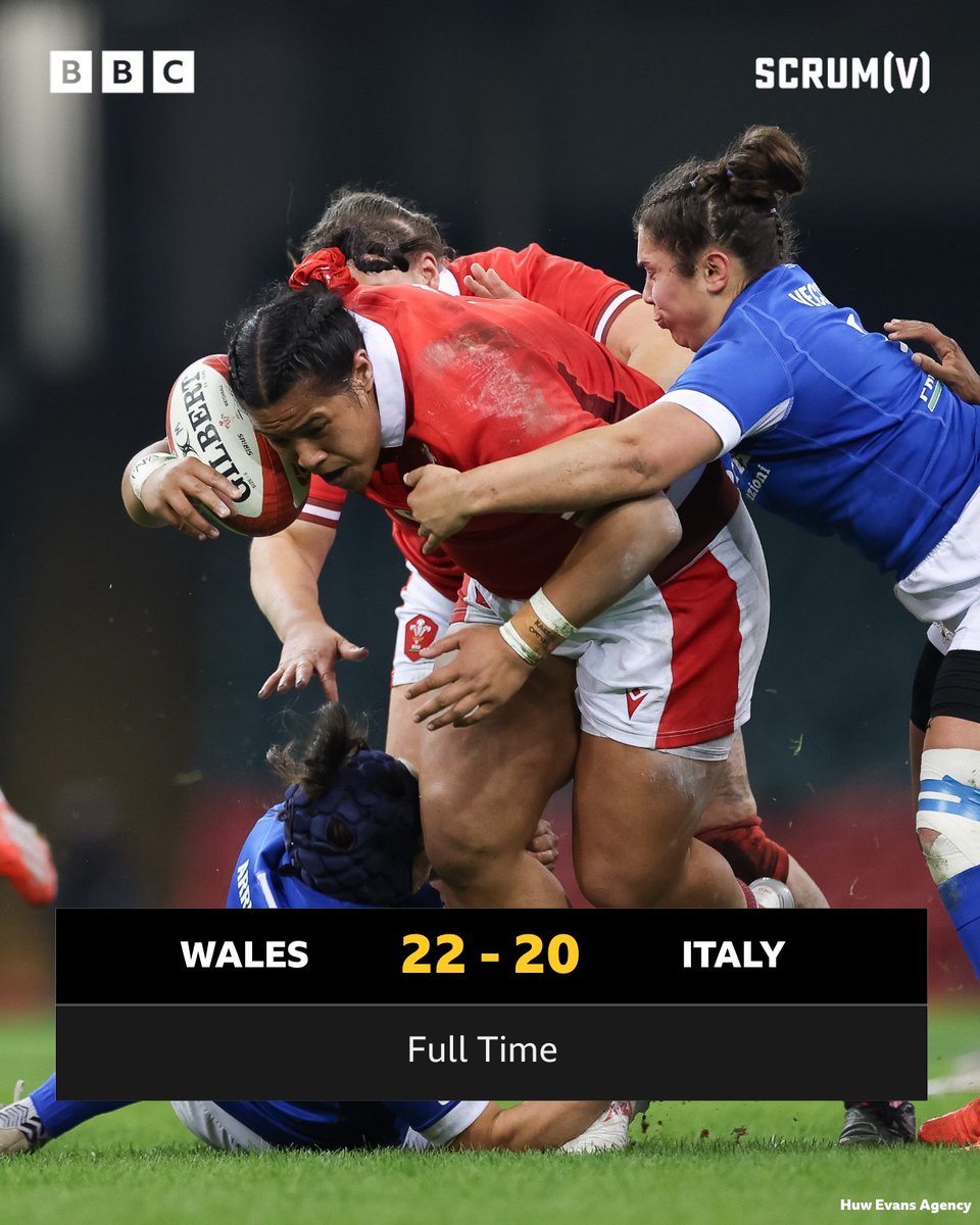 WALES WIN! 🏴󠁧󠁢󠁷󠁬󠁳󠁿 Wales 22-20 Italy 🇮🇹 #BBCRugby #SixNations