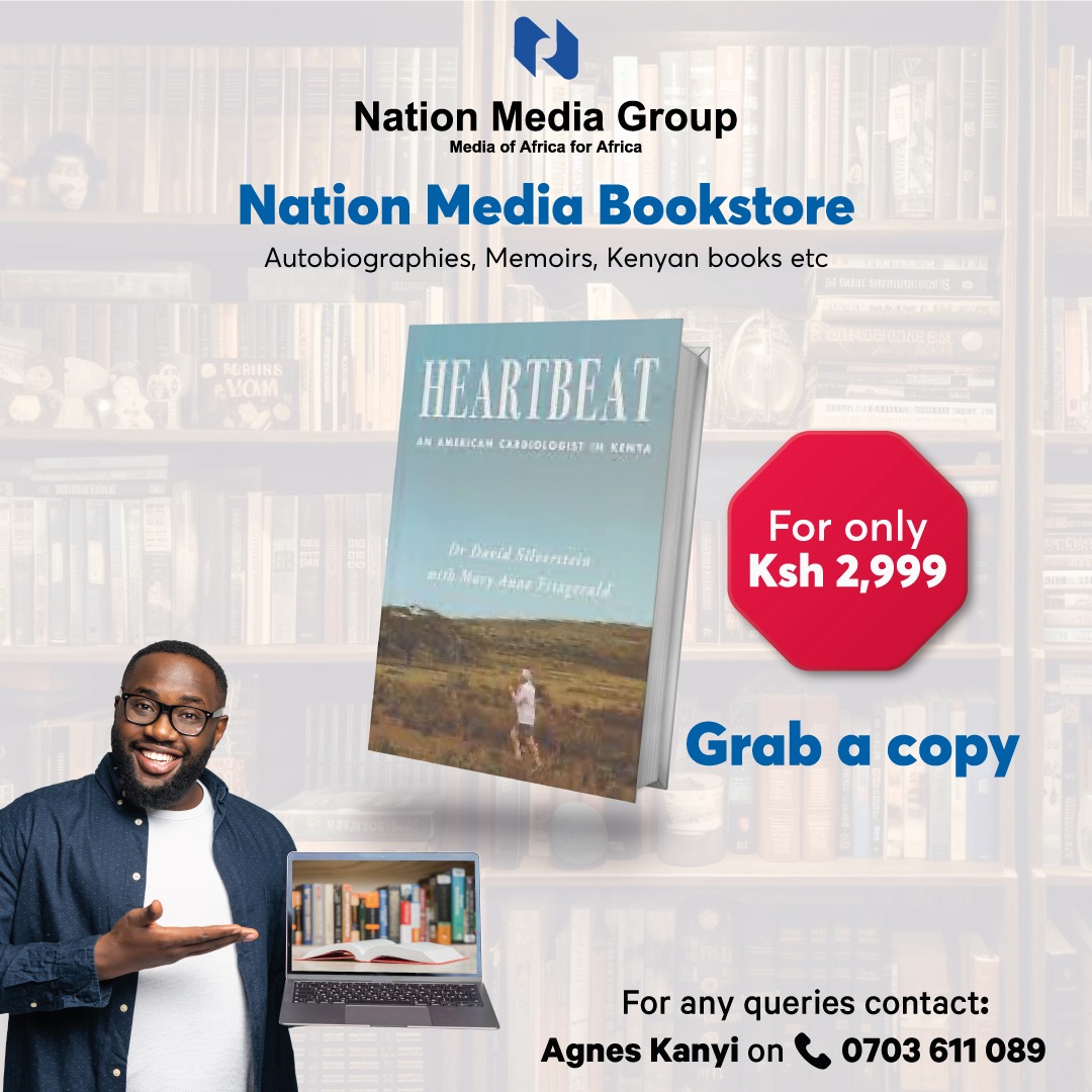 Be the first to grab your copy of Heartbeat: An American Cardiologist in Kenya by Dr. Silverstein with Mary Anne Fitzgerald for just Ksh 2,999/= and other books through us! Don't Wait! Click Here Now: bit.ly/NATIONSTORE #NationStore