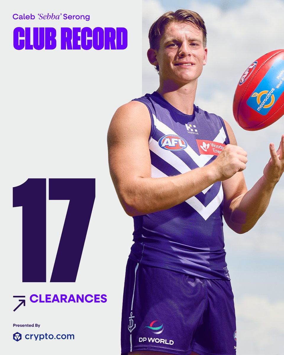 Two Club records in seven games. Caleb Serong, you star ⭐️ #foreverfreo @cryptocom