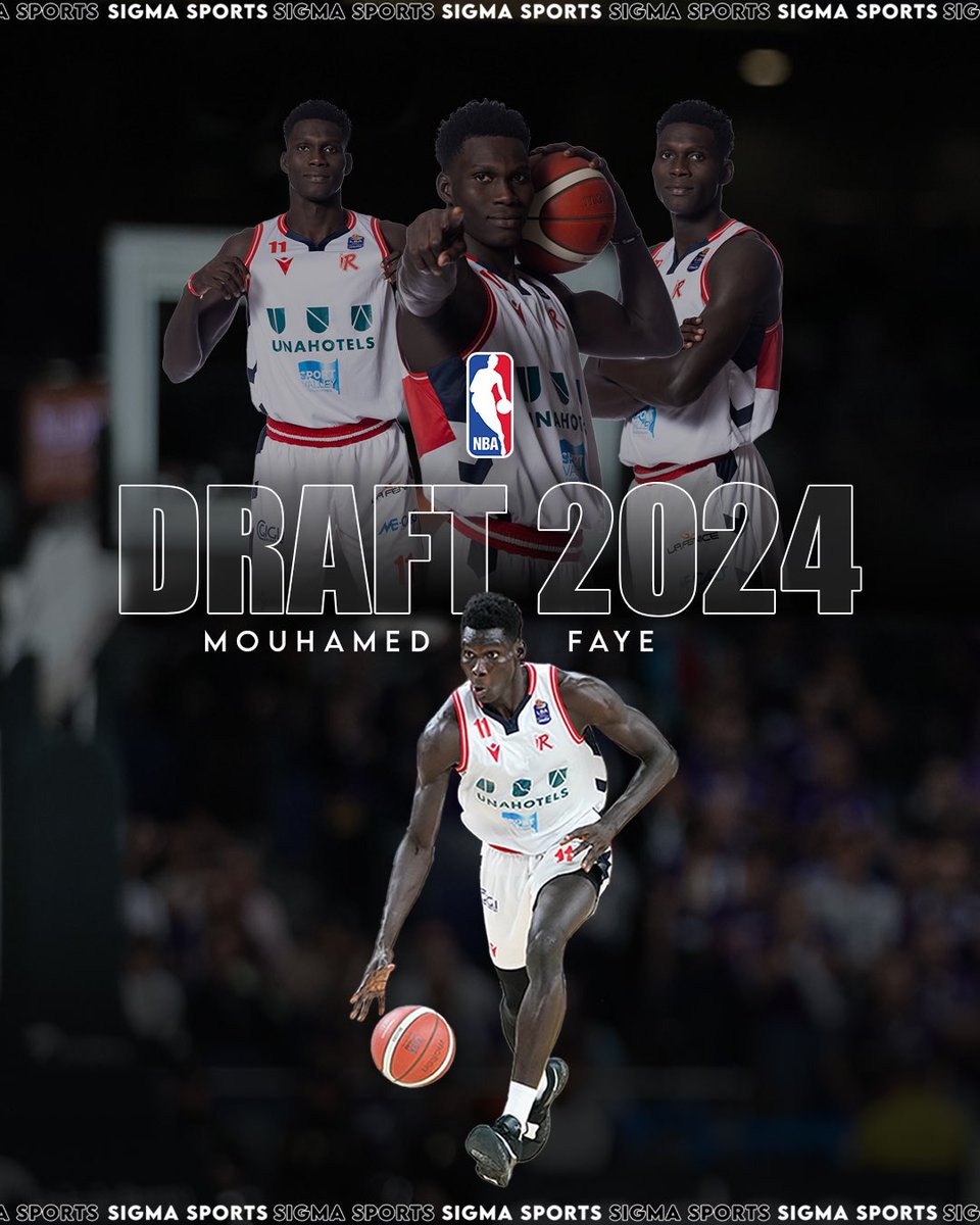 Sigma_Sports's tweet photo. 𝗢𝗙𝗙𝗜𝗖𝗜𝗔𝗟: ✅ 𝙈𝙊𝙐𝙃𝘼𝙈𝙀𝘿 𝙁𝘼𝙔𝙀 (center - 205 cm - 2005 born) of @PallacReggiana entered his name in the ℕ𝕓𝕒 𝔻𝕣𝕒𝕗𝕥 𝟚𝟘𝟚𝟜‼️ 🇸🇳 🇺🇸 

#SigmaSportsFamily #DreamBIG #Momo #Faye #workhardpaysoff https://t.co/YdqMHu5Blh