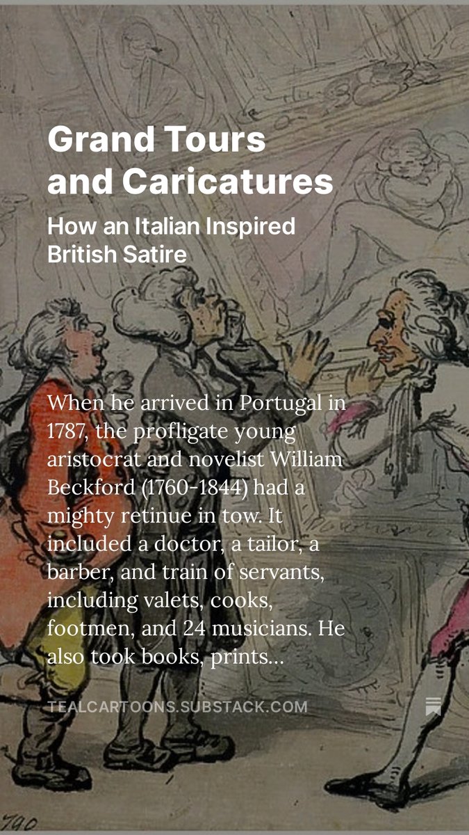 New article about how Italy and the Grand Tour inspired British #caricature in the 18th century. #twitterstorians open.substack.com/pub/tealcartoo…