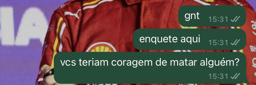 scdfrrari's tweet photo. ela acha que eu facilmente posso matar alguém 
grupo ex-solitárias / meu pv https://t.co/B2UrVrfrGY
