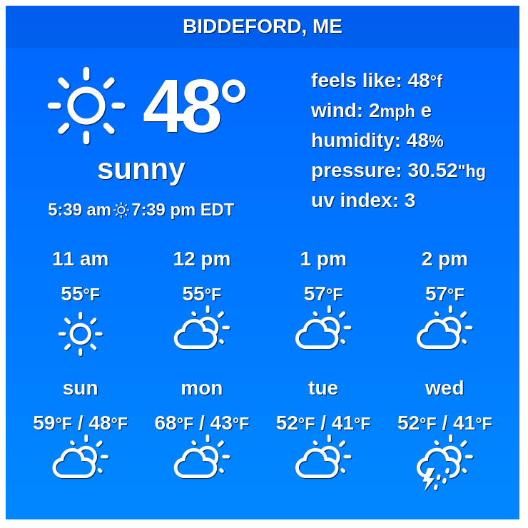 🇺🇸 Biddeford, ME - Long-term weather forecast

In #Biddeford, a combination of cloudy, rainy and sunny #weather is expected for the next ten days.

✨ Explore: weather-us.com/en/maine-usa/b…

 #mewx  #maine