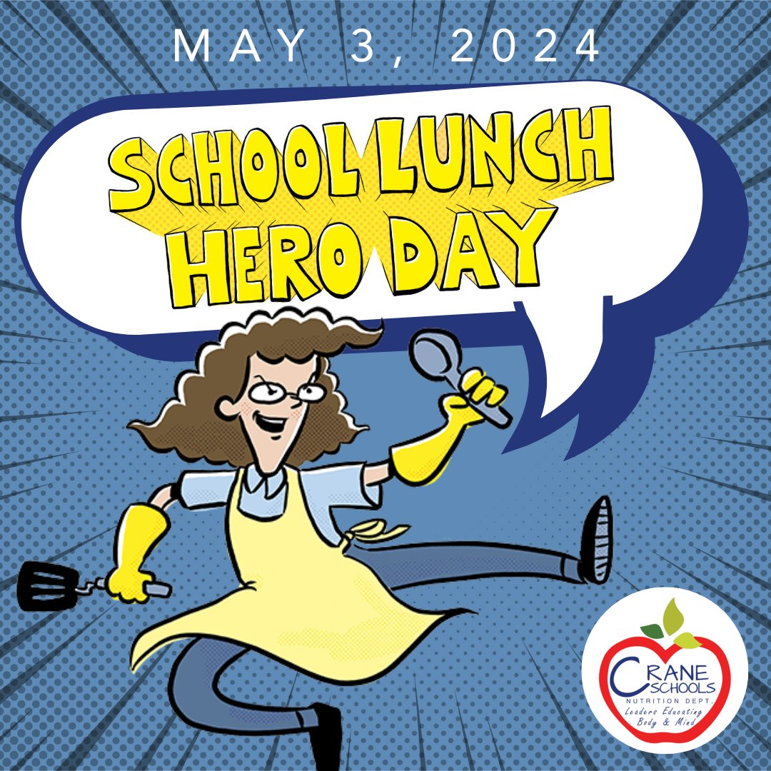 School Lunch Hero Day is a reminder to pause and thank the incredible individuals who make our lunchtime extraordinary here at @CraneSchools! 🦸‍♀️

 #wearecrane #YumaAZ #YumaArizona #Yuma #AZschools #Yumacounty