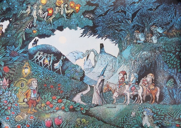 'The Hobbit' by Hans Arnold #hansarnold #illustration #thehobbit