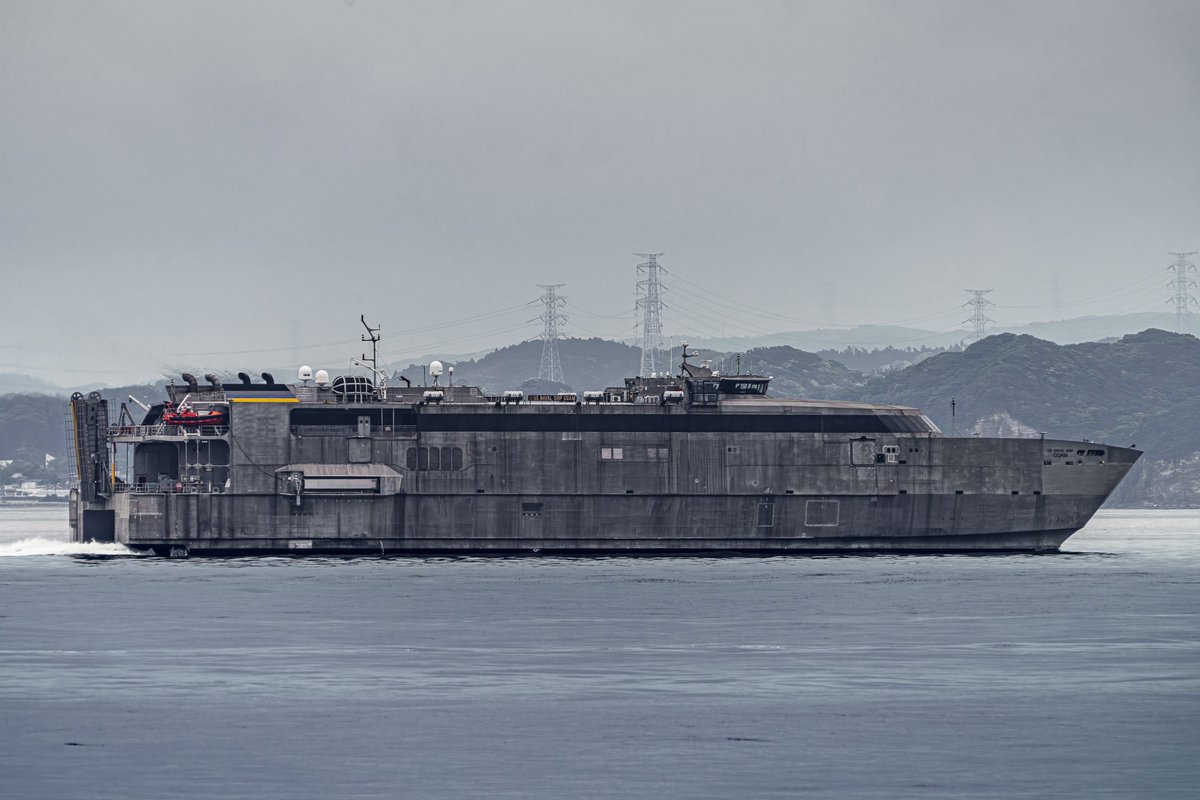 WarshipCam's tweet photo. USNS Guam (T-HST-1) high speed transport vessel leaving  Yokohama, Japan - April 27, 2024 #usnsguam #thst1

SRC: TW-@weiqi_xiulang https://t.co/QcJWgWJ8Hc