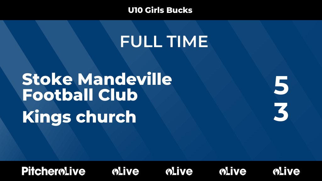 FULL TIME: Stoke Mandeville Football Club 5 - 3 Kings church #STOKIN #Pitchero stokemandevillefootballclub.co.uk/teams/272648/m…