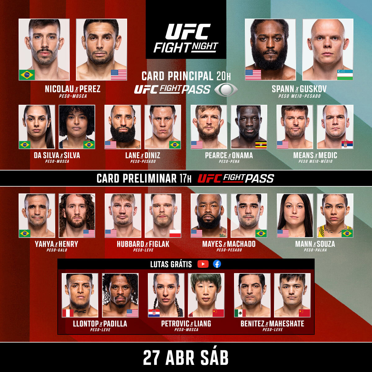 NocauteCast's tweet photo. Estes são os palpites do grupo do NocauteCast para o UFC Fight Night Nicolau vs Perez.

Saldo: 34-17
...
#mma #ufc #nocauteCast https://t.co/GorTowKzq6