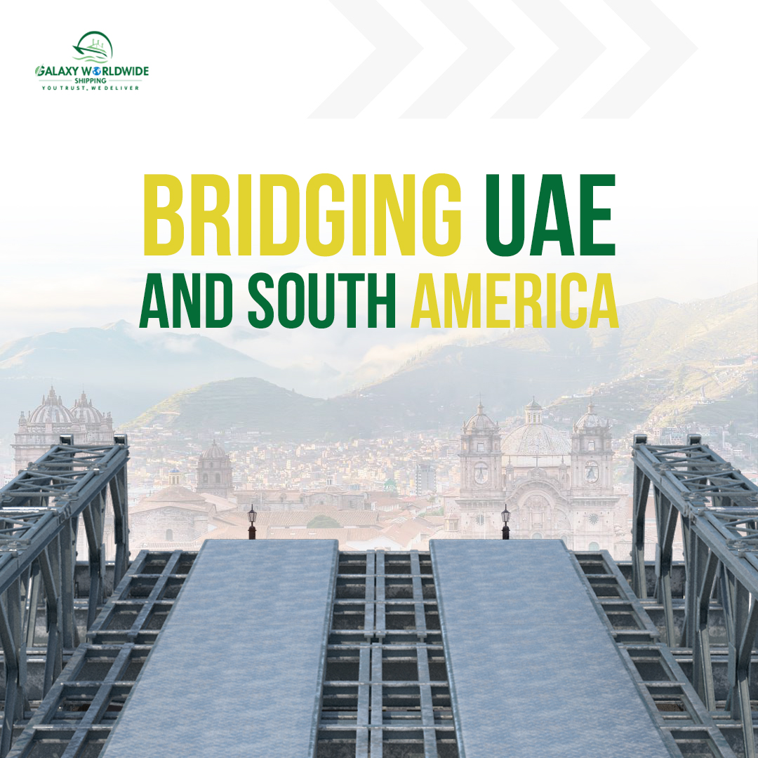 Galaxy builds bridges across continents, making shipping between UAE and South America a smooth and hassle-free experience. 🌟🚚 تقوم جالاكسي ببناء الجسور عبر القارات، مما يجعل الشحن بين الإمارات العربية المتحدة وأمريكا الجنوبية تجربة سلسة وخالية من المتاعب.  #BridgingContinents