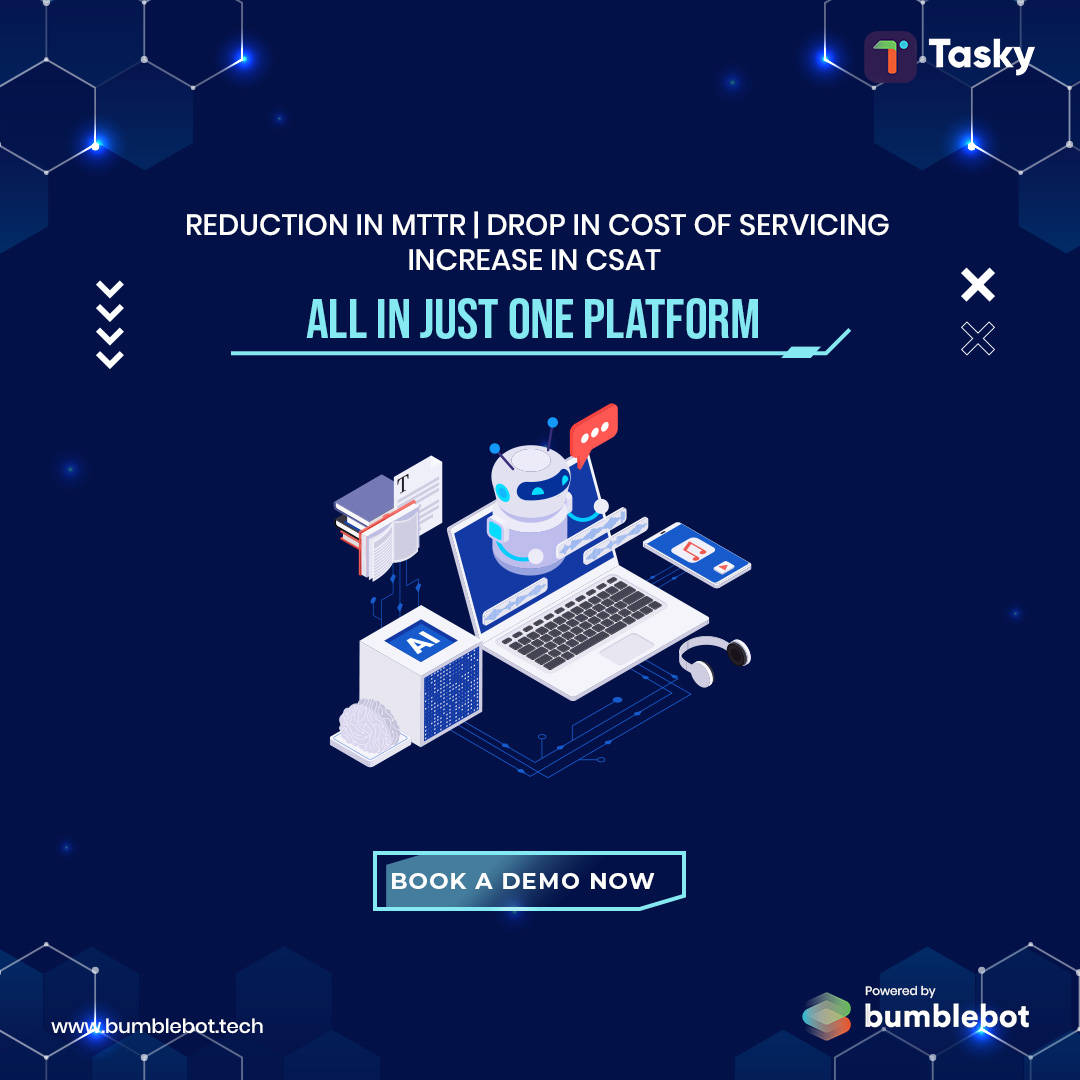 Bumblebottech's tweet photo. Experience a revolution in MTTR reduction, cost-saving in servicing, and a surge in customer satisfaction – all from a single, powerful platform. Discover the future of service excellence.

#bumblebot #tasky #itautomation #workflow #managementplatform #management #explore https://t.co/9zv12h4rQr