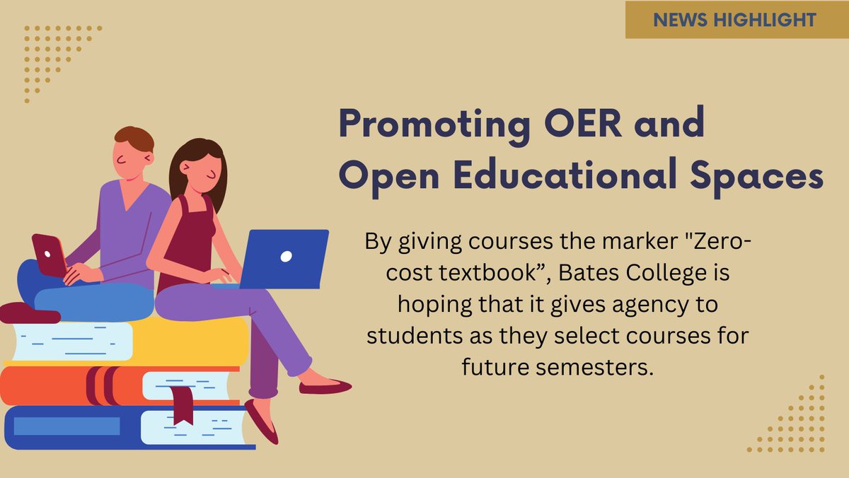 RIOSCommunity's tweet photo. We love sharing ways that orgs &amp; institutions are promoting #OpenEducation spaces. Today, we are highlighting Bates College.

They have implemented a marker in their course registration system to make students aware of classes that use open education resources. How great is that! https://t.co/nwp0YTB33i