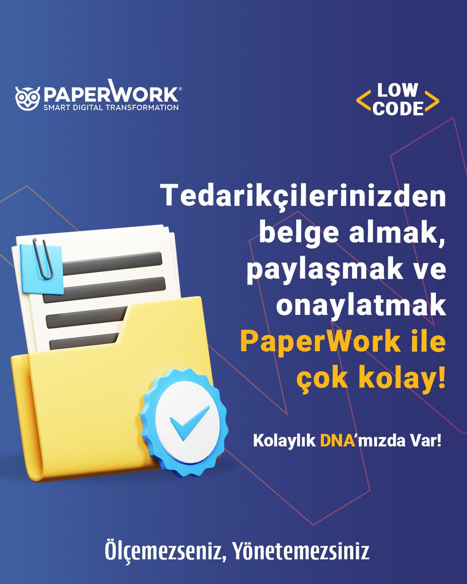 Tedarikçilerinizden belge almak, paylaşmak ve onaylatmak PaperWork ile çok kolay! KVKK dokümanları onay süreci konusunda daha fazla bilgi için: youtube.com/watch?v=kf3uW1… #dijitaldönüşüm #BPM #Dokümanyönetimi #işakışı #SAP #LowCode