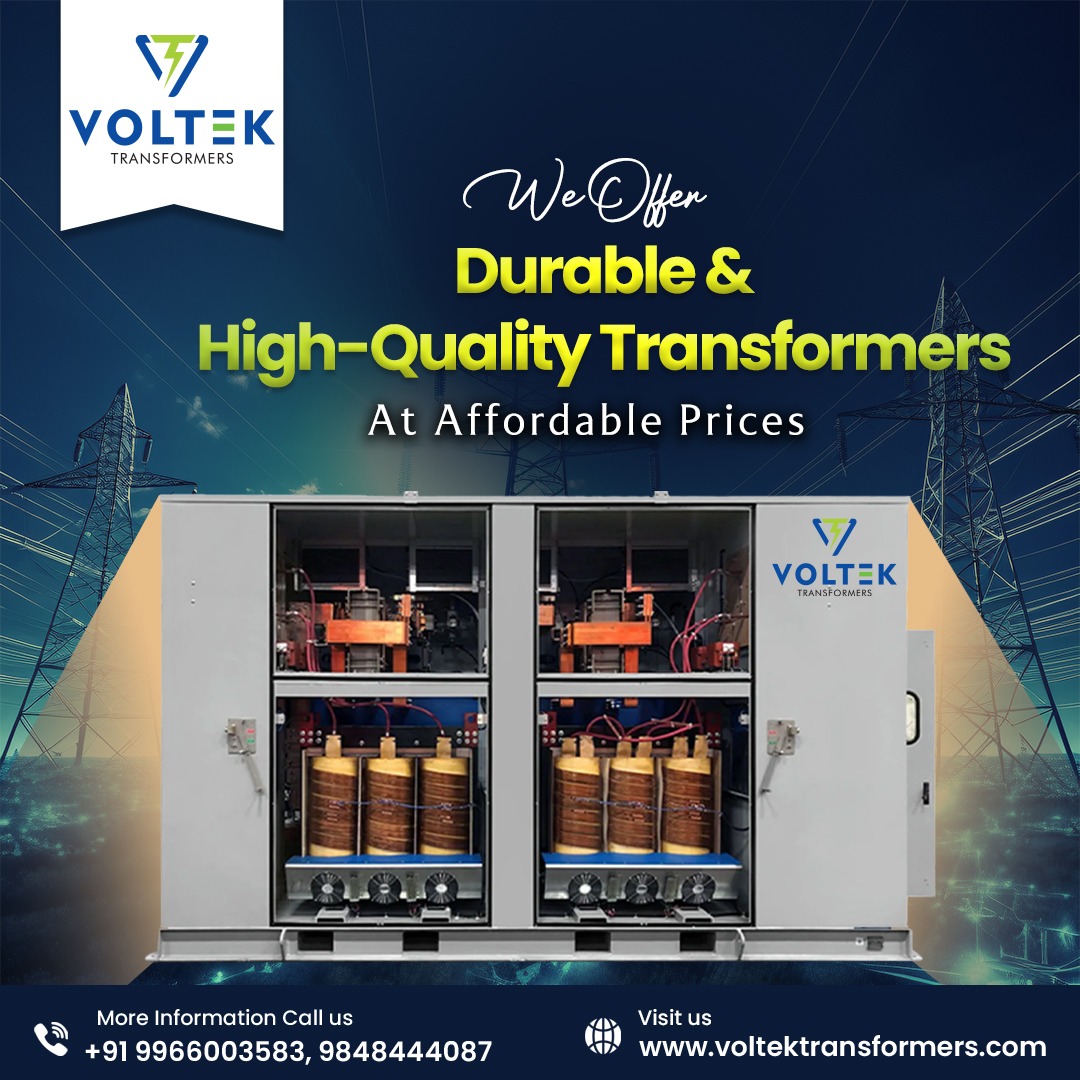 Explore our range of durable, high-quality transformers available at the best prices! Upgrade your power solutions affordably with us today

For More Information
🌐 voltektransformers.com

#VoltekTransformers #Voltek #Transformers #TransformerSolutions #PowerTransformers