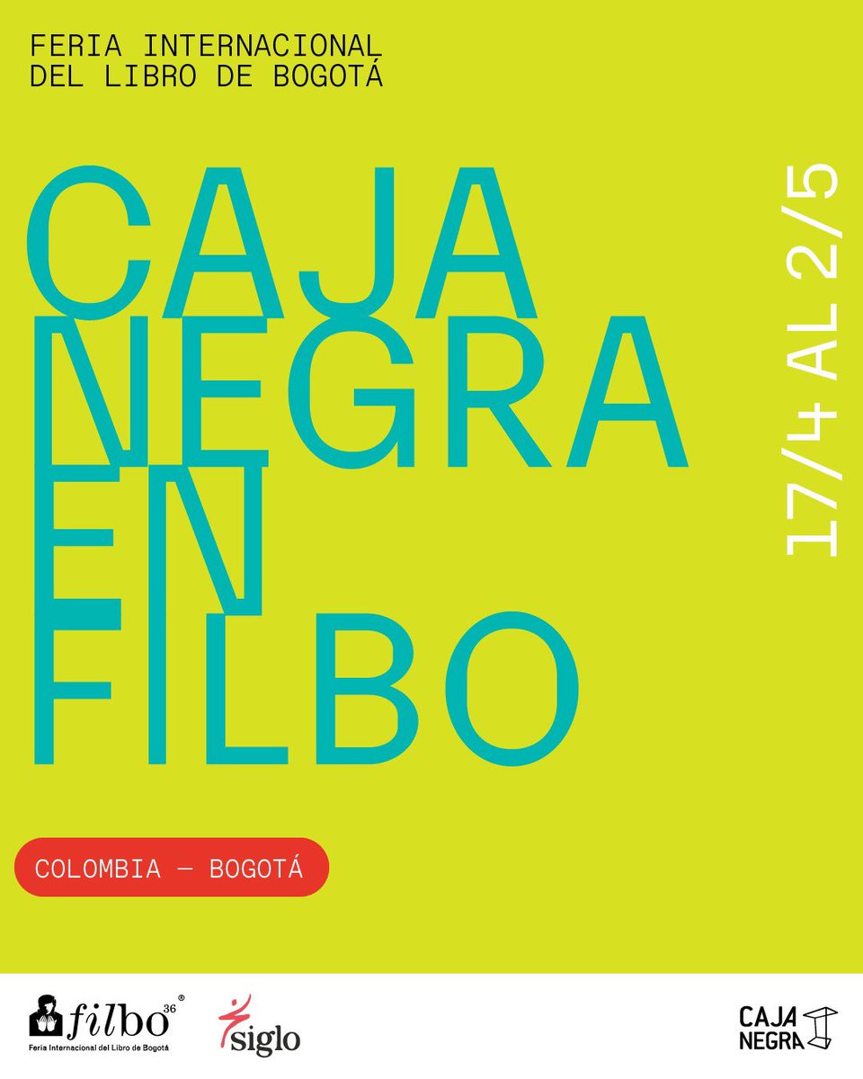 ¡También estamos en la @FILBogota, Colombia! cajanegraeditora.com.ar/catalogo/
