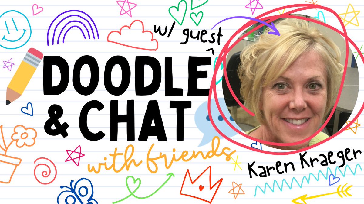 Dr. Karen Kraeger joins us THIS MORNING at 9:33-ish amCST on #DoodleAndChat✏️💬 with Friends! Come be a part the doodling✏️ chatting💬 connecting❤️ creating🎨 and a whole lotta who knows what kinds of fun🤣

Join Us Here:
 youtube.com/live/rbJBJXzJR…