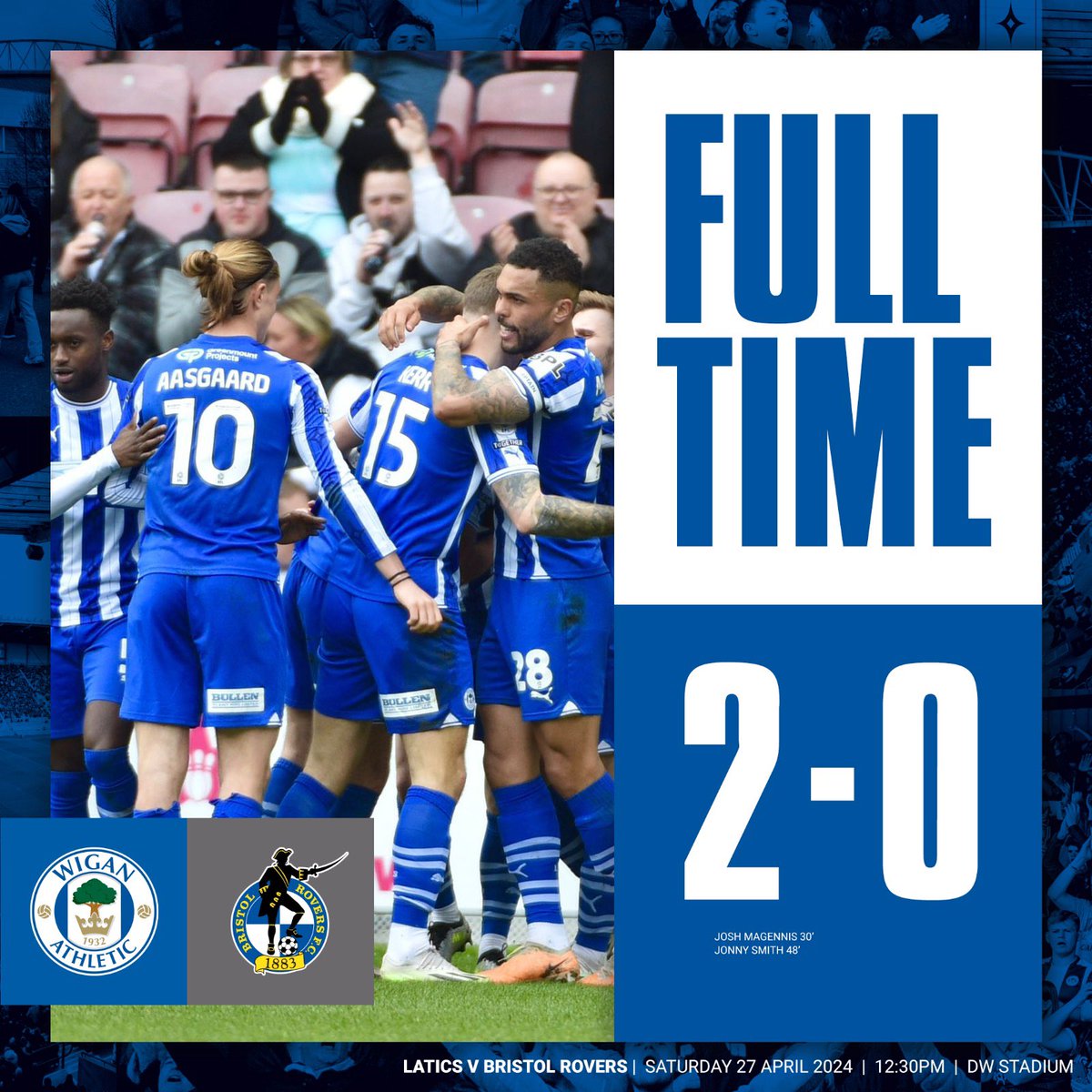 Ending 23/24 with a 𝗪 🤩 #wafc 🔵⚪️