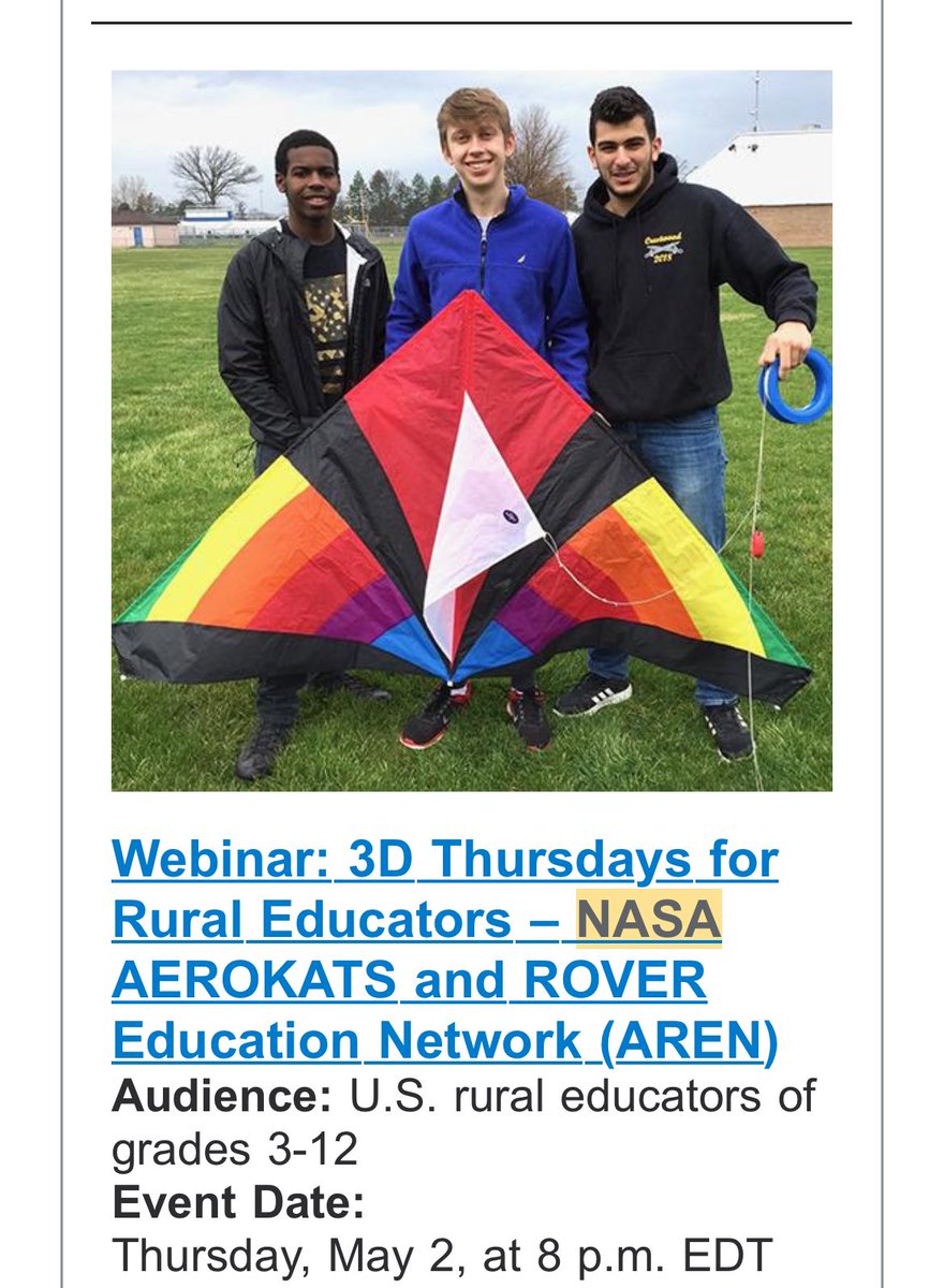 Join NASA’s Science Mission Directorate for a monthly series that connects rural educators to resources, networking, and professional development opportunities.

docs.google.com/forms/d/e/1FAI…
