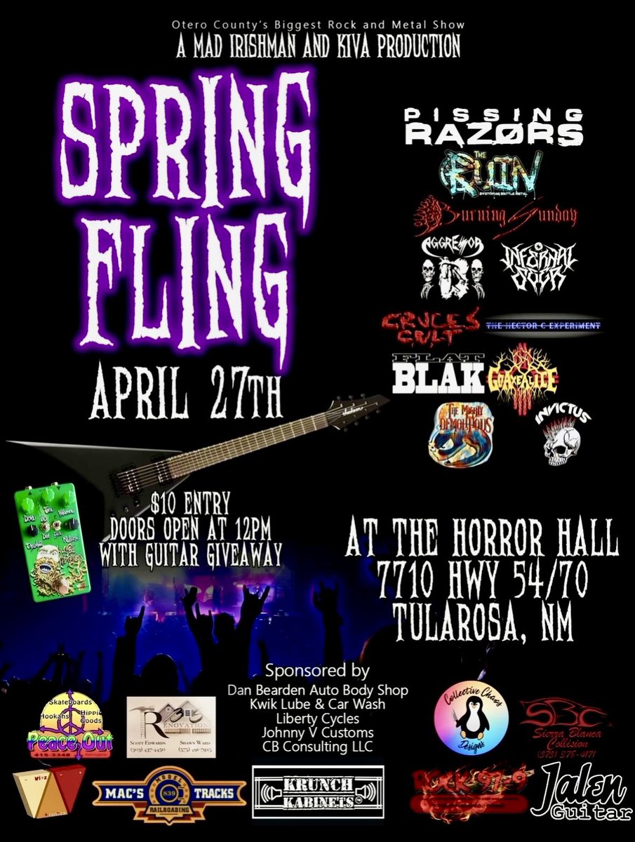 THIS!!!! See you today, all day!! All ages, only $10, food, cool stuff, TWO 🎸 giveaways, & 11 bands‼️ Let’s do this RAZOR NATION 🤘🏼