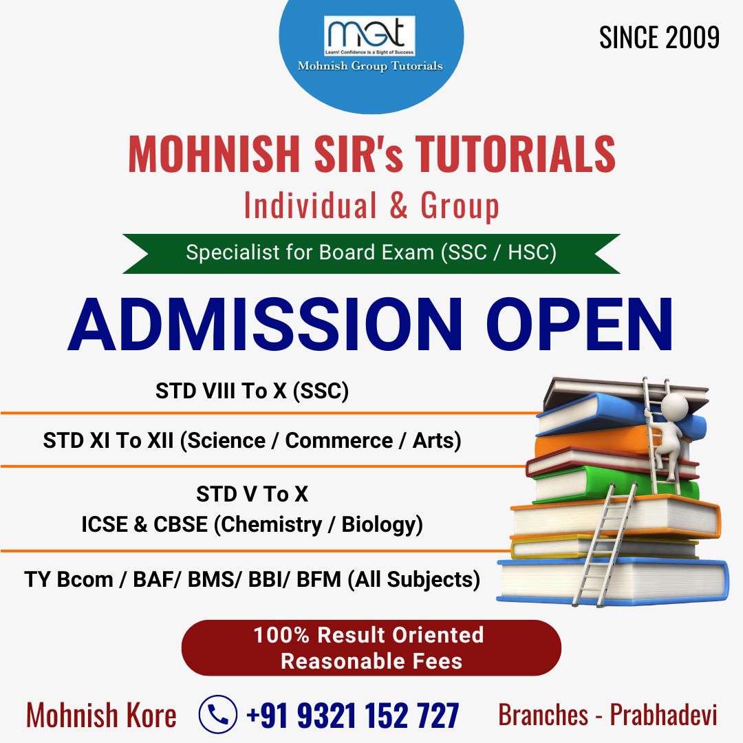 Unlock your potential with Mohnish Group Tutorials! 📚✨ 
Admission now open for a transformative learning journey.📝📈 

#MohnishGroupTutorials #EducationForAll #UnlockYourPotential #AdmissionOpen #LearnWithUs