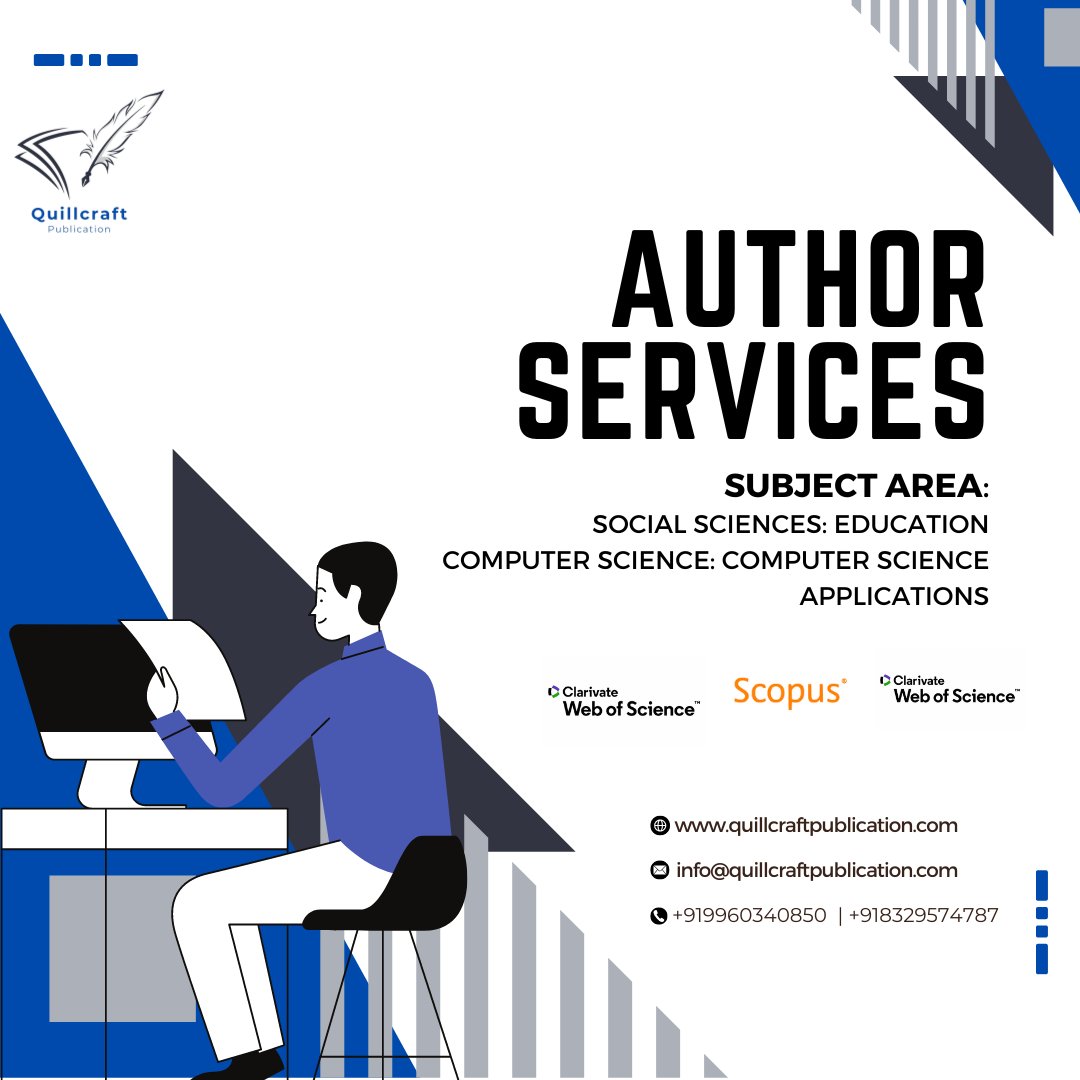 Step into the spotlight with Quillcraft Publication's Author Services! Specializing in Social Sciences and Computer Science Applications, we're here to elevate your work to global standards. 
#EducationResearch #CompSci #PublishingSuccess