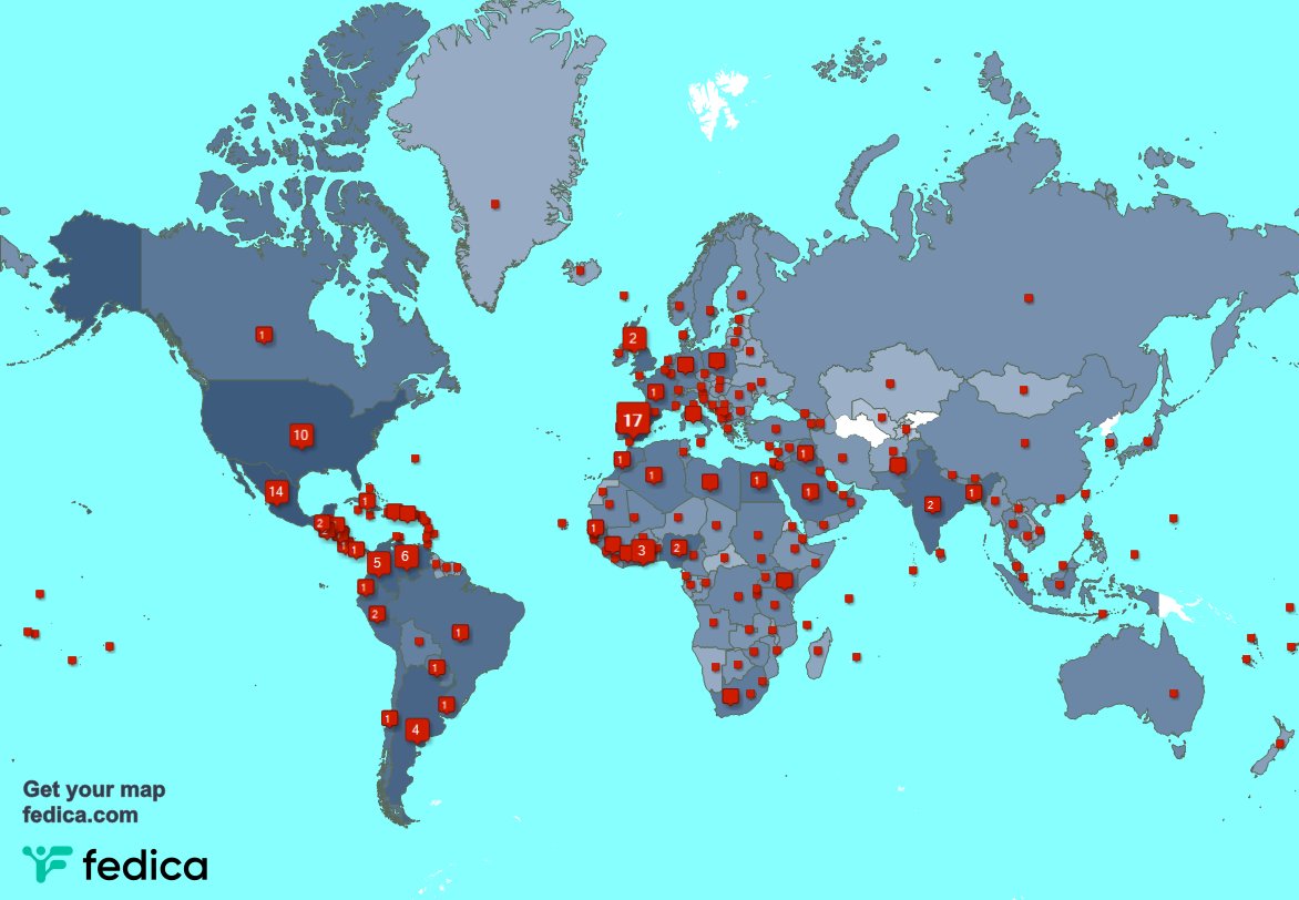 Tengo 155 nuevos seguidores, desde Egipto, Estados Unidos, México, y más durante la última semana fedica.com/!moillorens