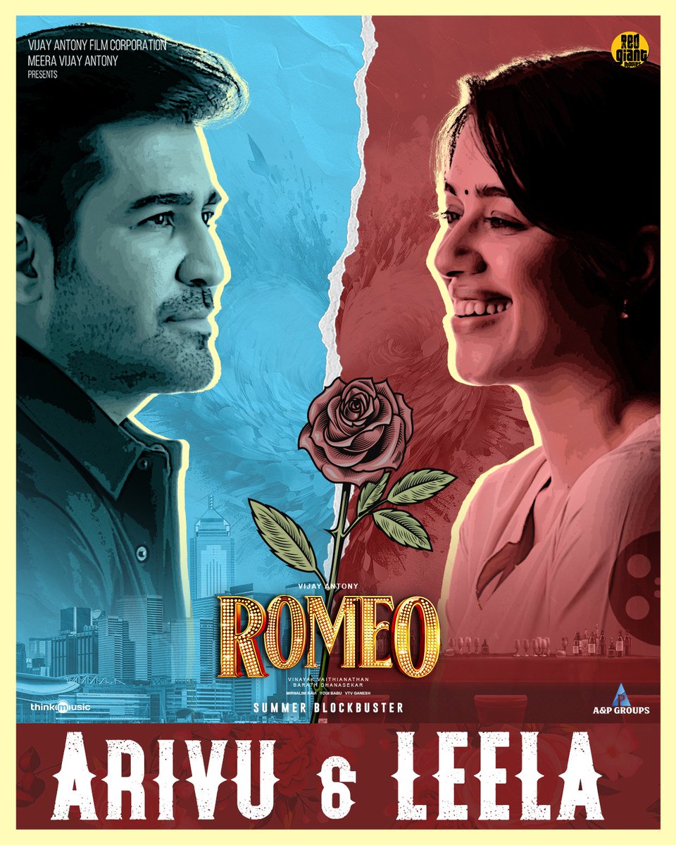 Romeo's Pursuit of Leela's Heart ❤️ #Romeo - Witness the ultimate summer blockbuster 🎫 Book your tickets now - tr.ee/dtK9l_VZjT #RomeoRunningSuccessfully @vijayantonyfilm @RedGiantMovies_ @aandpgroups @vijayantony @mirnaliniravi @actorvinayak_v @BarathDhanasek5