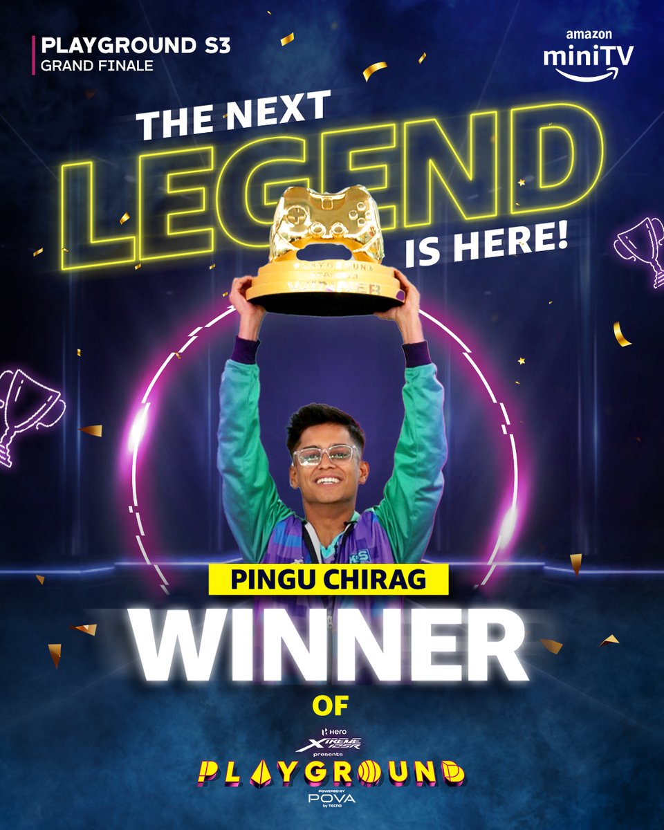 presenting to you gaming, entertainment aur #Playground3 ka agla legend, the one & the only #PinguChirag from @ElvishYadav 's team #KoKrakens🥳🔥 

Hero Xtreme125R @HeroMotoCorp presents #Playground3 streaming now on Amazon miniTV for free!