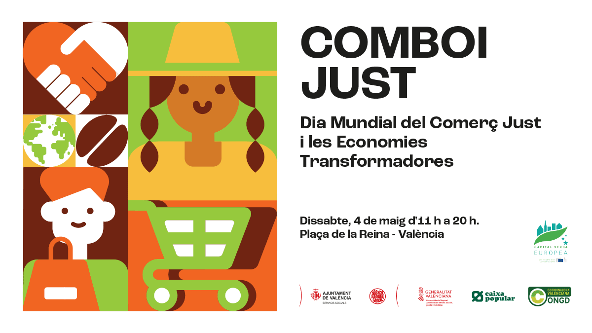 📣 Fem comboi!  🙋‍♀️ Celebrem el Dia Mundial del #ComerçJust per mostrar alternatives de producció i consum ➕ respectuoses amb l'entorn amb tallers, música i una fira d'entitats. #ComercioJusto #YoSumo #EUGreenCapital 🗓️ 4/05 ⏰ 11-20h 📍Pl. Reina  🌐 i.mtr.cool/tmcxahypzg