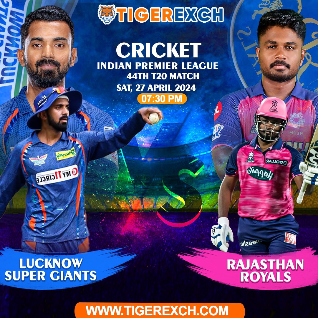 Royals in Red Ready to Rule? Lucknow Super Giants Say Checkmate! Black & Red: Who Will Reign Supreme in This IPL Clash? WHAT WILL HAPPEN?👇 bit.ly/TigerExch-Twit… ●10% Joining Bonus & 5% Weekly Loss-back with no Roll over ●Lightning Fast Deposit/Withdrawals ●24*7 Customer…