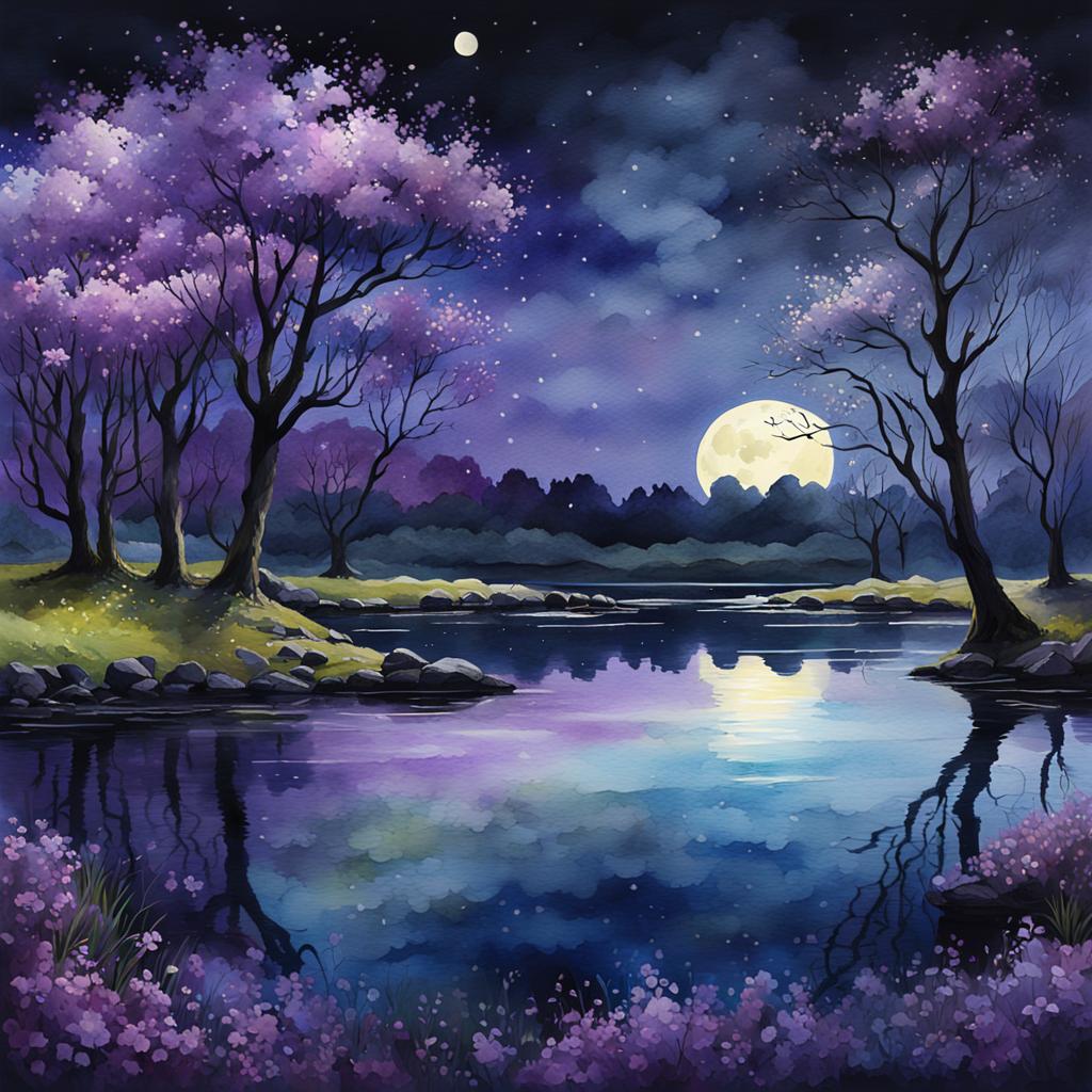 Springtime Midnight, Cloonagh Lough, Co Roscommon #irishart #irishartist #irishartists #irishartforsale #irishartcollectors #irishartgalleries #irishlandscapes #irishlandscapesketch #nftdealer #nftinvestor #nftinvestors  #nftart #nftartist #nftcommunity #nftcollector