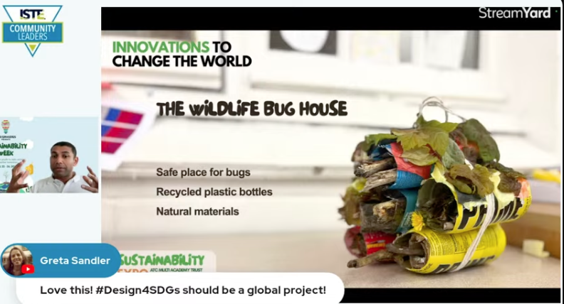 What incredible creativity. Asking kids to use design thinking and recycling material to innovate around the #SDGs via @EvoHannan #GlobalImpact Virtual Conference @ISTEcommunity