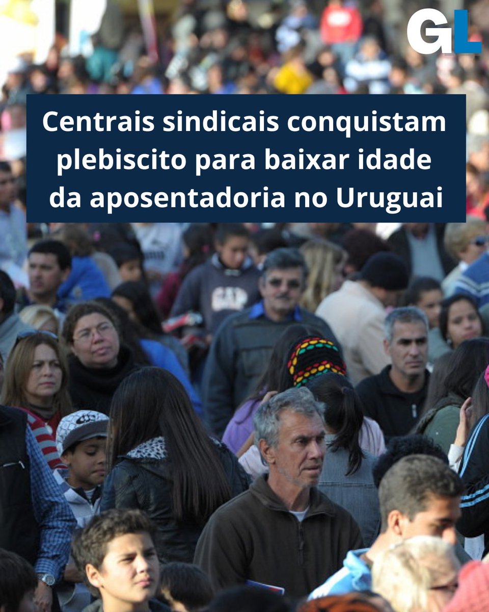 🗣 Sindicatos uruguaios anunciaram, na segunda (22), que reuniram as assinaturas necessárias para convocar um plebiscito sobre a previdência no país. 👵A proposta quer que a idade de aposentadoria volte a ser de 60 anos e que o menor valor recebido seja igual ao salário mínimo.