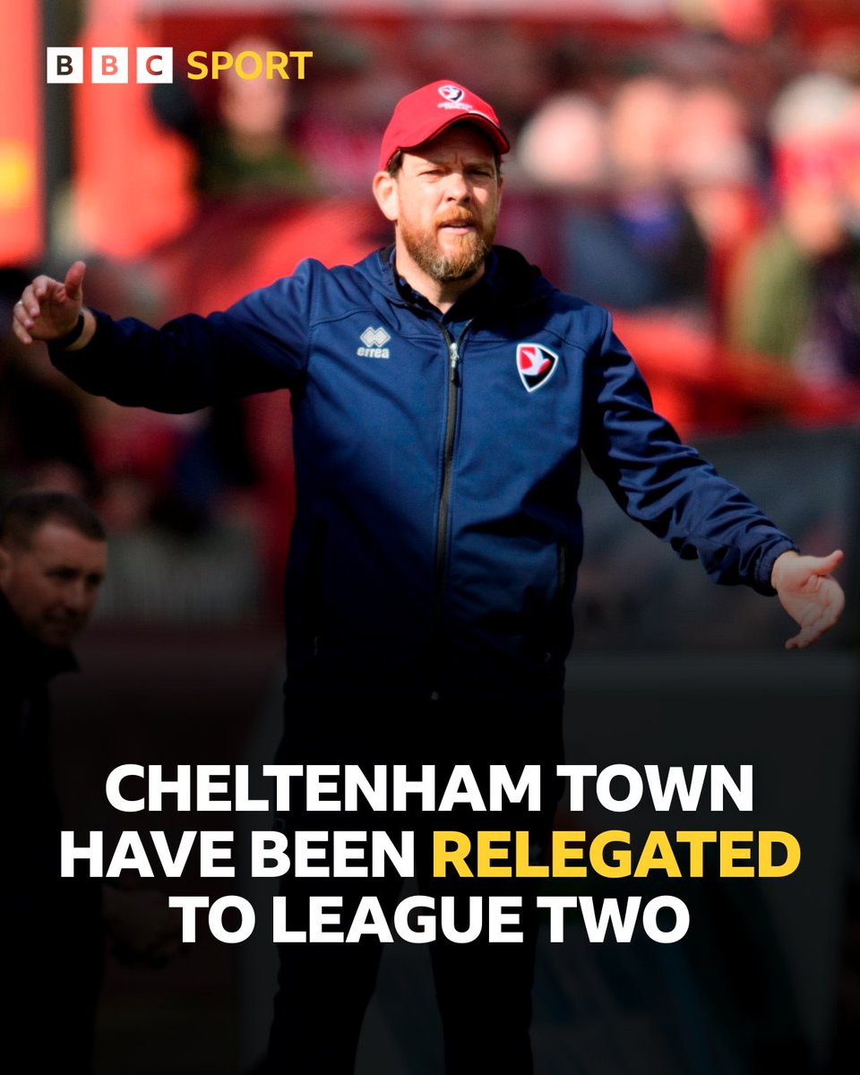 Cheltenham's three-year stay in League One has come to an end ❌

#BBCFooball