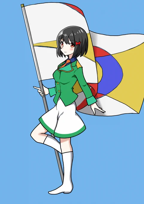奏はもちろんユーフォだけれど、パレードでカラーガードの彼女も見てみたいです。#響けユーフォニアム 