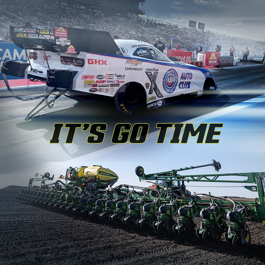 Planting season and racing season are in full swing. Join us in cheering on @JFR_Racing as they take on #4WideNats this weekend 🔥 #GHXxJFR • @NHRA