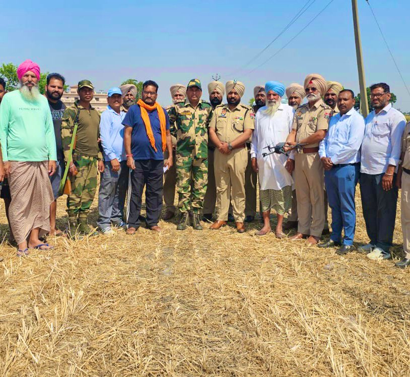 Continuing the Special Drive against trans-border smuggling networks,Tarn Taran Police & #BSF, in a joint Search operation have recovered 1 DJI Matrice(Made in China)Drone during search in fields of village Manawa. FIR has been registered at PS Khemkaran & investigation ongoing