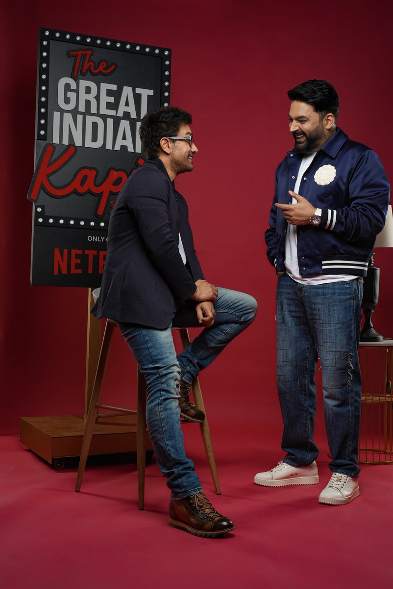 One of my most favorite episode with my favorite human ❤️ so much to learn from this man 🤗 don’t forget to watch tonight, only on @NetflixIndia #legend #aamirkhan #thegreatindiankapilshow #netflix #comedy #lifelessons #happiness