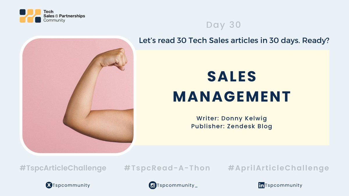 Tech Sales Read-A-Thon🚀 It's Day 3️⃣0️⃣ 🎉 🎉 🎊

Shoutout to everyone who read at least one article during #TspcReadAThon. Well done👏 🏆

Here's the final one. Get readyyyy! READ!
🔗 zendesk.com/blog/getting-s…

#TspcArticleChallenge #AprilArticleChallenge #TechSalesArticleChallenge